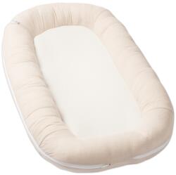 Kidizi Baby nest ergonomic cu baza respirabila si husa detasabila din muselina Kidizi Airnest Natur (5949551915645)
