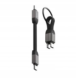 SWISSTEN Usb-c Usb-c kábel 9, 7 cm kulcstartó fekete (8595217488564)