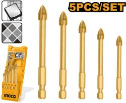 INGCO Set Burghie Ceramica si Sticla 5buc INGCO AKD7058 (AKD7058) Burghiu