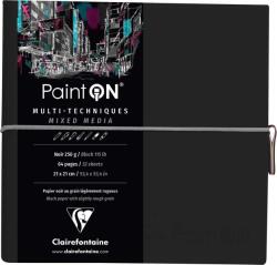 Clairefontaine Paint'On Vázlatfüzet 32 19 x 19 cm 250 g Black (975439C)