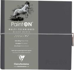 Clairefontaine Paint'On Vázlatfüzet 19 x 19 cm 250 g Grey (975438C)