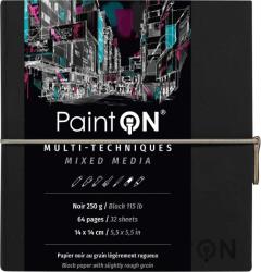 Clairefontaine Paint'On Vázlatfüzet 32 14 x 14 cm 250 g Black (975434C)