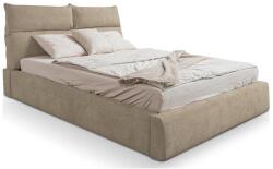 Pionier-lubnice BASIL kárpitozott ágy, matrac nélkül, 180x200 cm, bézs MALIBU BED 180 (PR0013)