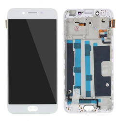 NBA001LCD098602 Oppo R9S fehér TFT LCD kijelző érintővel kerettel előlap (NBA001LCD098602)