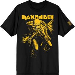 Iron Maiden 50 Trooper Crop Yellow Тениска с къс ръкав Black L (IMTEE211MB03)