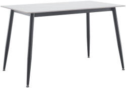TEMPO KONDELA Étkezőasztal, fehér márvány/fekete, 121x71 cm, FLORENC TYP 1 - smartbutor