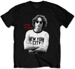 John Lennon New York City Black & White Black L Риза (<![CDATA[JLTS22MB03]]>)