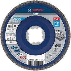 Bosch PRO X571 X-LOCK, M14 legyezőtárcsa, 115 mm, G60, fémhez, inoxhoz (2608619206)