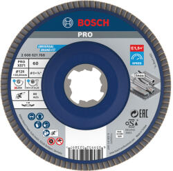 Bosch PRO X571 X-LOCK, M14 legyezőtárcsa, 125 mm, G60, fémhez, inoxhoz (2608621768)