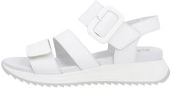 RIEKER Sandale dama, Rieker, W2950-80-Alb, casual, piele naturala, cu talpa groasa, alb (Marime: 41)