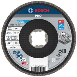 Bosch PRO X571 X-LOCK, M14 legyezőtárcsa, 125 mm, G60, fémhez, inoxhoz (2608619202)