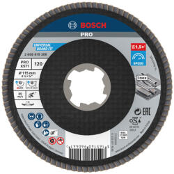 Bosch PRO X571 X-LOCK, M14 legyezőtárcsa, 115 mm, G120, fémhez, inoxhoz (2608619208)