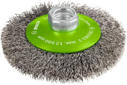Bosch PRO Stainless Steel clean hullámos kúpos kefe, 100x0, 35 mm, M14 menetes, fémhez, inoxhoz (2608622108)