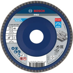 Bosch PRO X571 legyezőtárcsa, 115 mm, G40, inoxhoz, fémhez (2608607334)