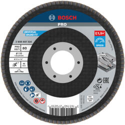 Bosch PRO X571 legyezőtárcsa, 115 mm, G80, inoxhoz, fémhez (2608607324)