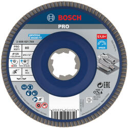 Bosch PRO X571 X-LOCK, M14 legyezőtárcsa, 125 mm, G80, fémhez, inoxhoz (2608621769)