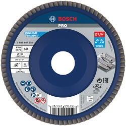 Bosch PRO X571 legyezőtárcsa, 115 mm, G60, inoxhoz, fémhez (2608607335)