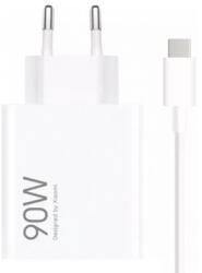 Xiaomi HyperCharge Combo hálózati töltőadapter, töltőfej, 90W, 6.1A, 1 x USB-A + USB-C adatkábel, töltőkábel, fehér