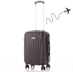 Leonardo Da Vinci Leonardo Da Vinci Kabinbőrönd 55 x 37 x 24 cm Számzárral, Teleszkópos Karral, Kivehető Kerekekkel - S méret - Fekete (6067_s_black)