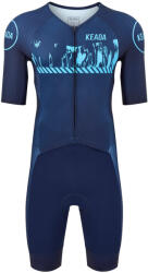 Keada Sports Férfi ujjas trisuit - Signal Four L fehér|kék
