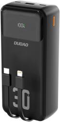 Dudao K15MAX - Lightning / USB / Type-C (USB-C) 30000 mAh, fekete powerbank, LED kijelzővel