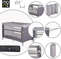 Moni Next Level utazóágy - Szürke
