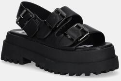Buffalo szandál Pluto Ari fekete, platformos, 1602268-BLK - fekete Női 41