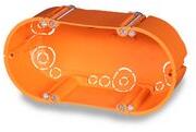 F-TRONIC Gipszkarton szerelvénydoboz 2-es ovális 73mmx 143mmx 65mm-átmérő narancs műanyag E118 F-TRONIC - 7350041 (7350041)