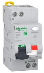 Schneider Electric EZ9D55613 EASY9 PRO Áramvédős Kismegszakító 6kA, A osztály, 1P-N, C, 13A, 30mA