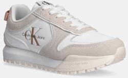 Calvin Klein bőr sportcipő TOOTHY RUNNER IRREGULAR LINES W bézs, YW0YW00934 - bézs Női 40