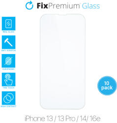 FixPremium Glass - Edzett üveg - iPhone 13, 13 Pro, 14 és 16e (10 Pack)