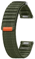 Samsung Galaxy Watch 4 / 5 / 5 Pro / 6 / 7 / FE (40 / 44 / 45mm) / Watch 4 Classic / 6 Classic (42 / 43 / 46mm), textíl pótszíj, S / M méret, tépőzáras, állítható, zöld, gyári