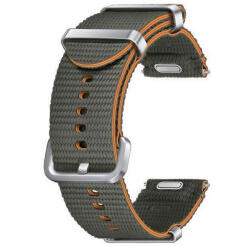 Samsung Galaxy Watch 4 / 5 / 5 Pro / 6 / 7 / FE (40 / 44 / 45mm) / Watch 4 Classic / 6 Classic (42 / 43 / 46mm), textíl pótszíj, M / L méret, állítható, izzadtságátló, vízálló, dupla szíj bújtatóval, sötétzöl
