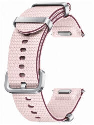 Samsung Galaxy Watch 4 / 5 / 5 Pro / 6 / 7 / FE (40 / 44 / 45mm) / Watch 4 Classic / 6 Classic (42 / 43 / 46mm), textíl pótszíj, S / M méret, állítható, izzadtságátló, vízálló, dupla szíj bújtatóval, rózsaszí