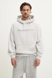 Abercrombie & Fitch felső szürke, férfi, nyomott mintás, kapucnis, KI175-5121 - szürke XXL