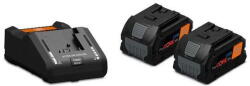FEIN GAL 18V-160 AS gyorstöltő Li-ion akkukhoz + 2 db ProCORE Li-ion akkumulátor, 18 V, 8.0 Ah, AS (9 26 04 229 01 0)