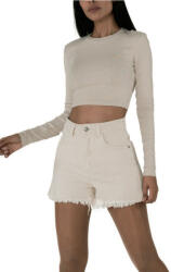 Nina Carter Blugi scurti bej Nina Carter cu terminatii franjurate J231-25 M7 (J231-25CREME-38)