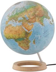 Tecnodidattica FULL CIRCLE 2 földgömb 30 cm - duó, világító, fatalpas (8007239977990)