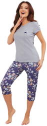 Italian Fashion Pijama dama ITALIAN FASHION PULIA scurt 3/4 melange/print: M (AAF-KPZ-PULI-K3MD M)