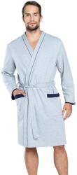 Italian Fashion halat de baie bărbați GABRIEL lung, melanj închis/albastru: XL (MSZ-GABR-DMGN XL)