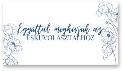 Personal Meghívó az esküvői asztalhoz - Kéknyomat Válasszon mennyiséget: 31 db - 60 db