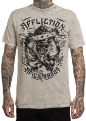 AFFLICTION tricou bărbați AFFLICTION - ELECTRIC FIRE - BLACK/OFF WHITE - A27818-BOWL