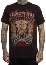 AFFLICTION tricou bărbați AFFLICTION - AMERICAN EXHAUST - BLACK/BROWN - A27878-BBLV