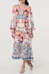 RohBoutique Rochie elegantă de ocazie, midi, florală, cu mâneci evazate - Multicolor - Roh DR4762