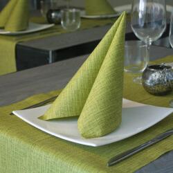 Pack Service Textilhatású prémium dekorszalvéta 40x40 cm 50 lap/csomag - Jack olíva zöld