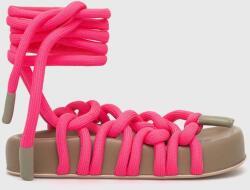 AGL szandál Jane Laces rózsaszín, női, platformos, D685010PGKE762G299 - rózsaszín Női 37