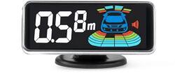 AMiO Hátsó tolatóradar, LED kijelző, 4 érzékelő, fehér (AMI03188)