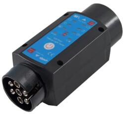 MULTIPA Vonóhorog elektromos bekötés teszter, tölthető, 7pin, 12 V, MULTIPA