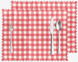 Goldea teflonbevonatú reggeliző alátét - piros kockás - 2db 30 x 40 cm