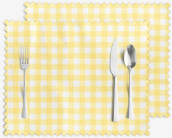 Goldea teflonbevonatú reggeliző alátét - sárga kockás - 2db 30 x 40 cm